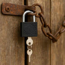 Thickened Black Iron Padlock – Brass Core, Waterproof, Anti-Theft (75/60/32mm)