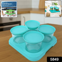 Airtight Container Jar 4 Pc Set With Stylish Tray for Kitchen Unbreakable Jar Set for Multipurpose Storage ( Mukhwas Dani )